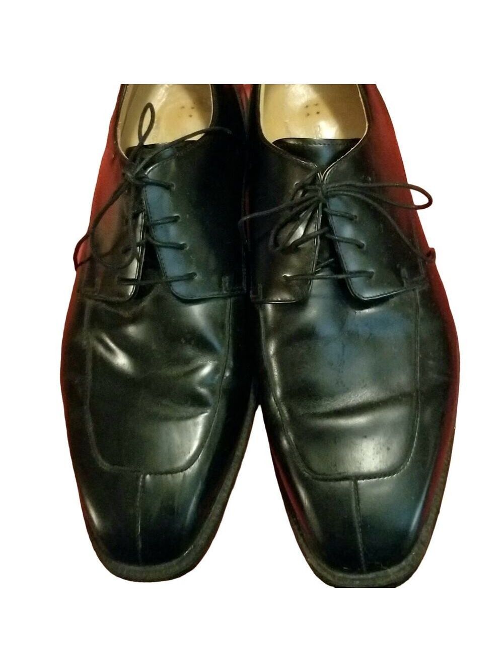 Men's Black Rockport Dress Shoes Size 12W Kinetic Air Cushioning Comfort